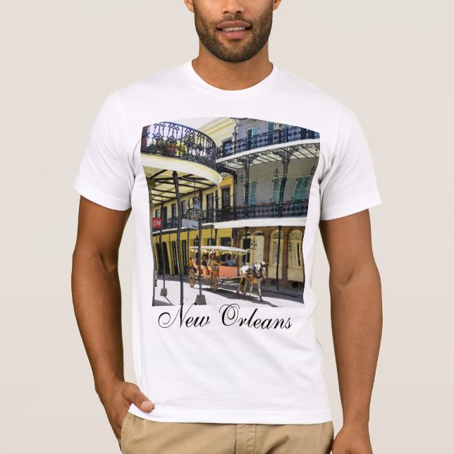 Camiseta T-shirt de Nova Orleães do bairro francês (Frente)