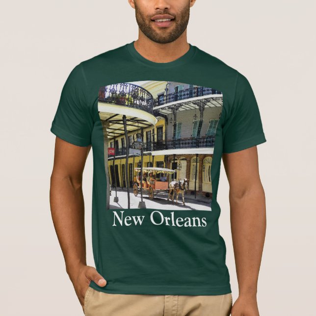 Camiseta T-shirt de Nova Orleães do bairro francês (Frente)