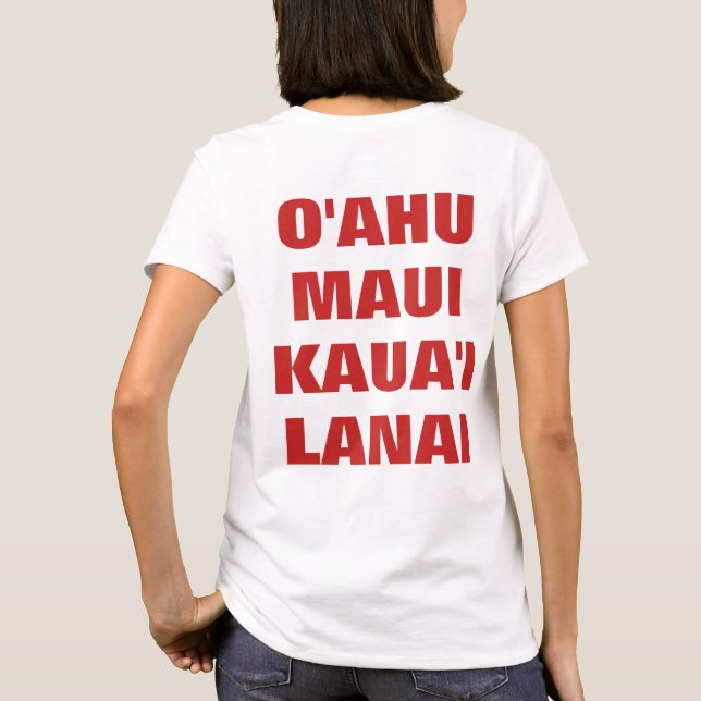 Camiseta T-shirt de Oahu Maui Kauai Lanai (Verso)