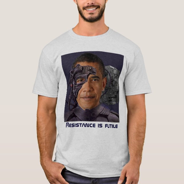 Camiseta T-shirt de Obama Borg (Frente)