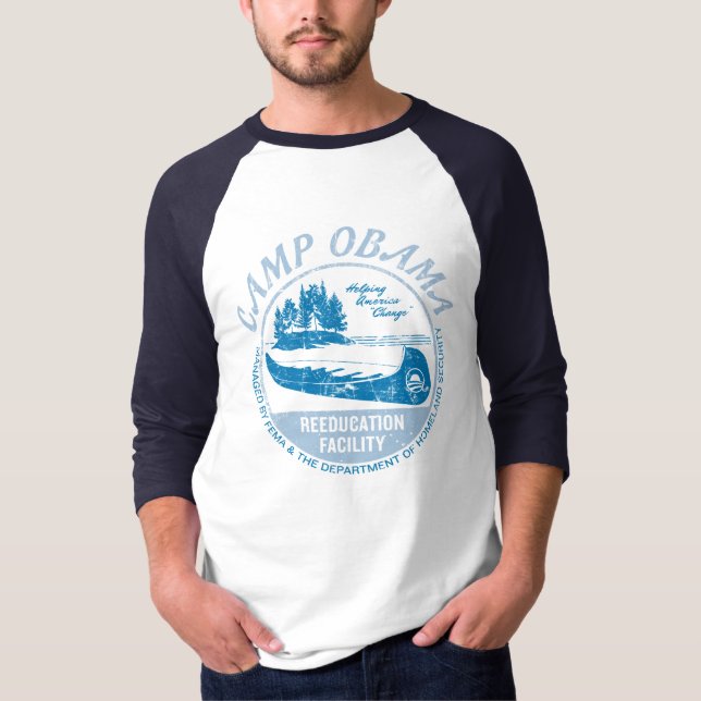 Camiseta T-shirt de Obama do acampamento (Frente)