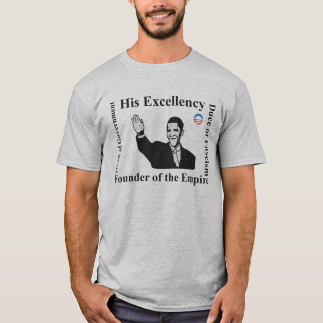 Camiseta T-shirt de Obama Mussolini (Frente)