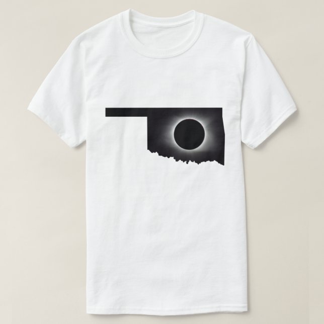 Camiseta T-Shirt de Oklahoma, Total Eclipse Solar 2024 (Frente do Design)