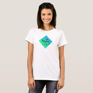 Camiseta T-Shirt de Ombre Verde Azul-Nerd de Aves