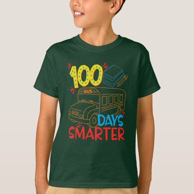 Camiseta T-Shirt de Ônibus ESCOLAR MAIS INTELIGENTE POR 100 (Frente)