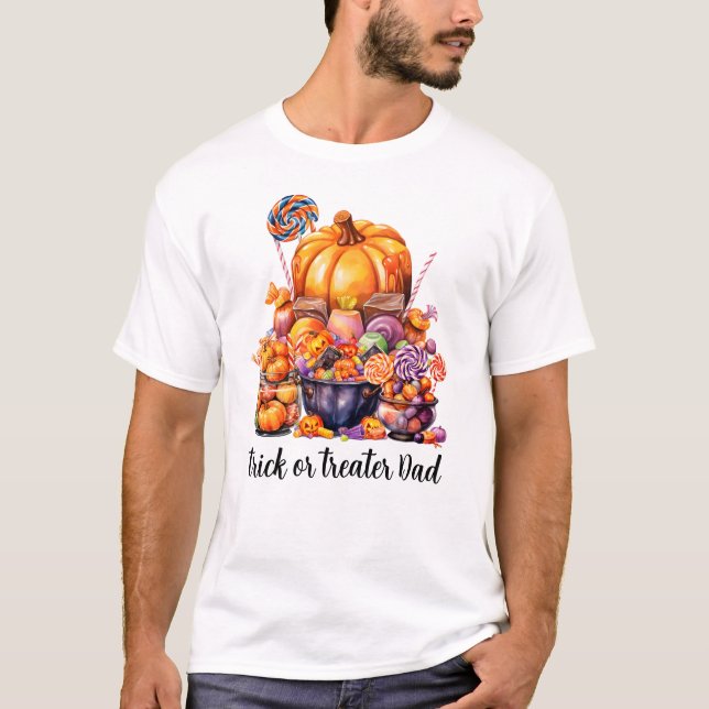 Camiseta T-Shirt de Pai ou de truque (Frente)
