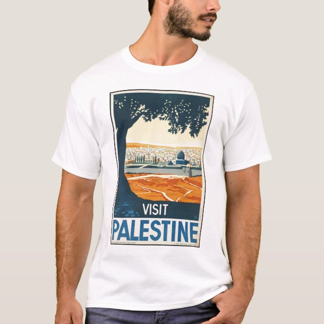 Camiseta T-shirt de Palestina da visita (Frente)