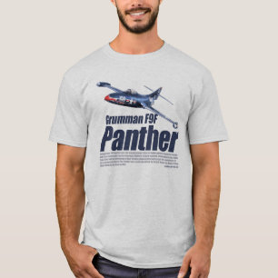 Camiseta T-shirt de "pantera da arte da aviação Grumman F
