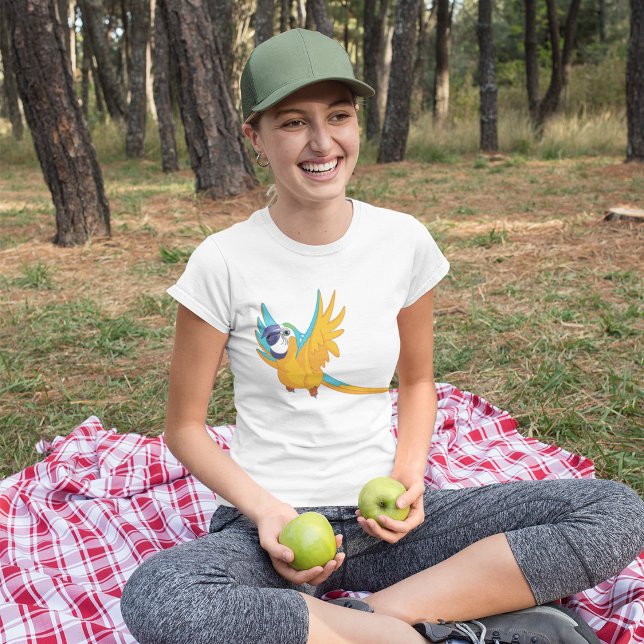 Camiseta T-Shirt de Papagaio Voador (Criador carregado)