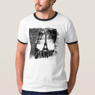 Camiseta T-shirt de Paris #3 da torre Eiffel do vintage