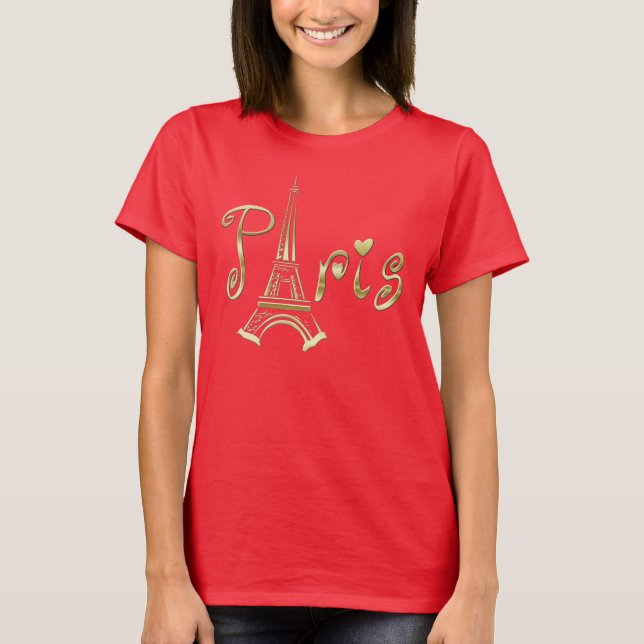 Camiseta T-shirt de PARIS com a torre Eiffel (Frente)
