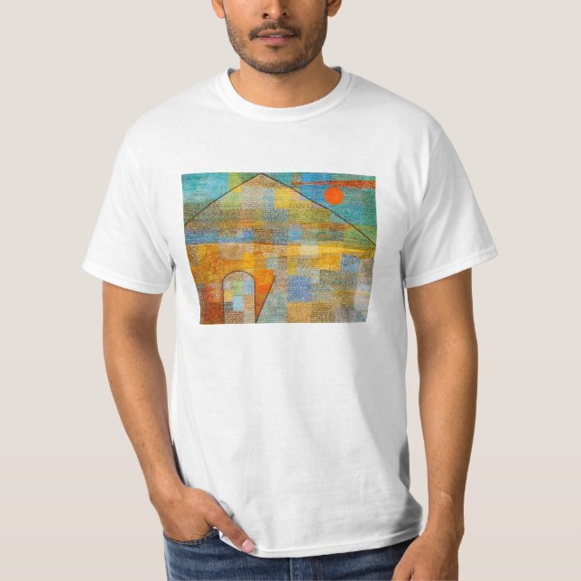 Camiseta T-shirt de Parnassum do anúncio de Paul Klee (Frente)