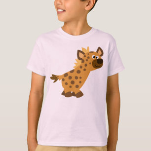 Camiseta T-shirt de passeio bonito das crianças da hiena