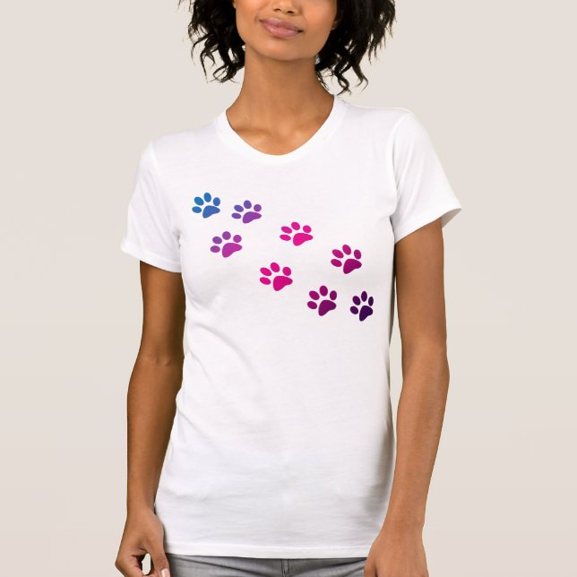 Camiseta T-shirt de patas de gato (Frente)
