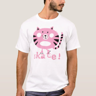 Camiseta T-shirt de patinagem do gato
