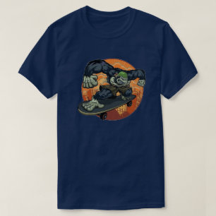 Camiseta T-shirt de patinagem do gorila