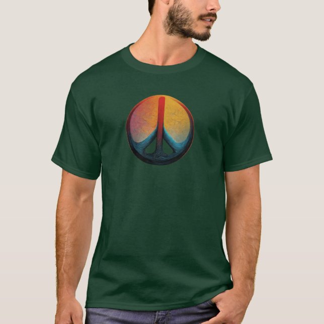 Camiseta T-Shirt de paz iluminado (Frente)