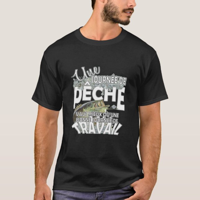 Camiseta T-shirt de pêche poisson, (Frente)