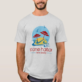 Camiseta T-shirt de pedra de New-jersey do porto