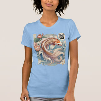 Camiseta T-Shirt de Peixes de Koi Vibrant