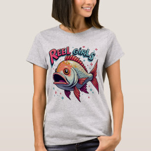 Camiseta T-Shirt De Peixes De Reel Girls - Divertida, Única