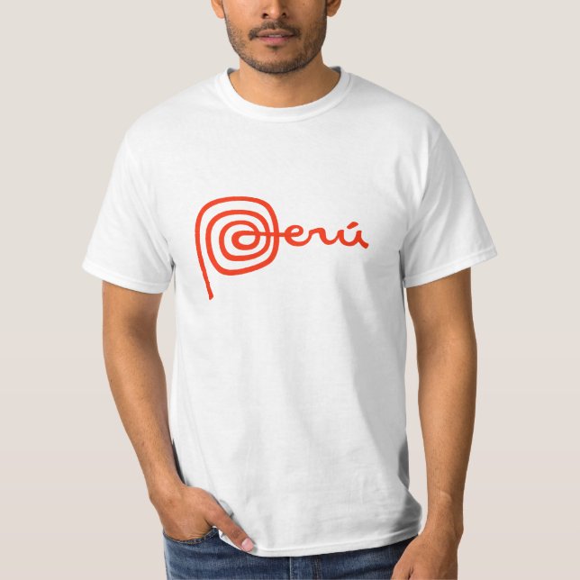 Camiseta T-shirt de Peru do logotipo (Frente)