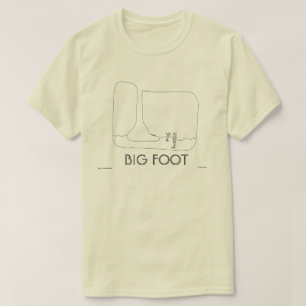 Camiseta T-Shirt de pés grandes