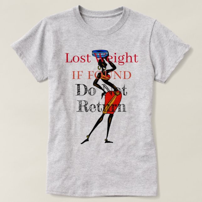 Camiseta T-Shirt de Peso Perdido (Frente do Design)