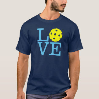Camiseta T-shirt de Pickleball: Azuis marinhos do "AMOR"
