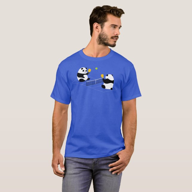 Camiseta T-shirt de Pickleball: De "pandas Pickleball" (Frente Completa)