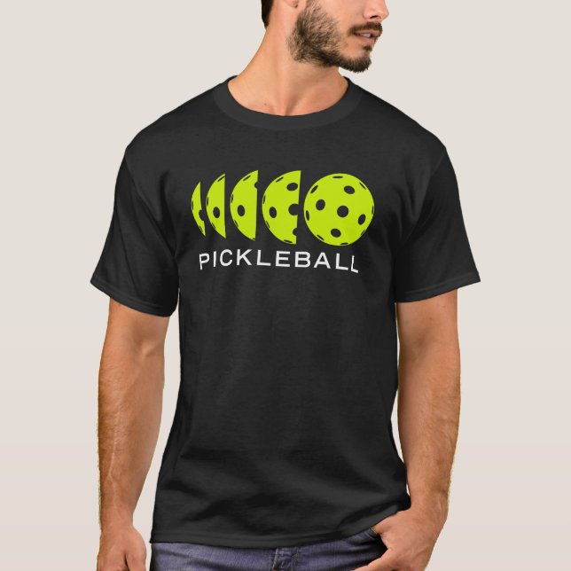 Camiseta T-shirt de Pickleball: Dimensões de Pickleball (Frente)