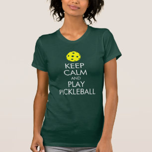 Camiseta T-shirt de Pickleball: Mantenha a calma e o jogo