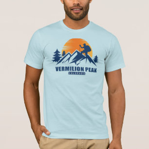 Camiseta T-Shirt de Pico de Pico de Vermilion Retro