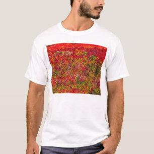 Camiseta T-shirt de pintura em campo de flores selvagens