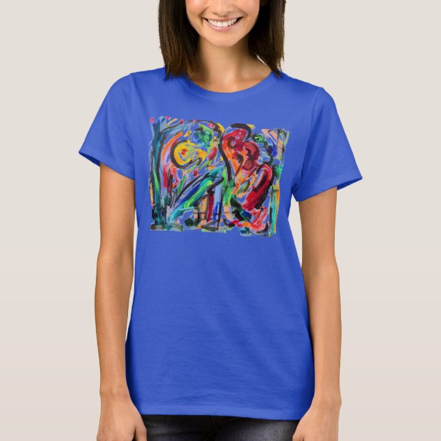 Camiseta T-shirt de pintura por abstrato (Frente)