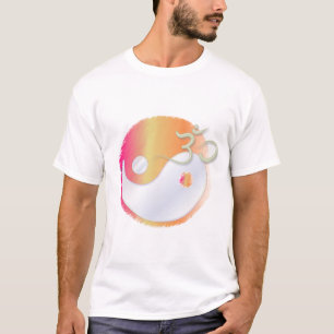 Camiseta T-shirt de PixDezines Yin Yang, símbolo do OM