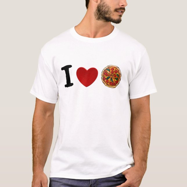 Camiseta T-Shirt de Pizza Adoradora (Frente)