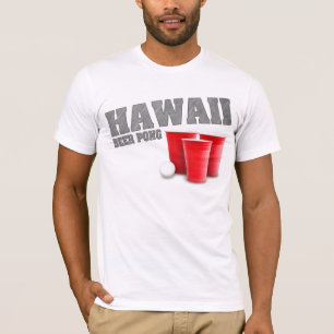 Camiseta T-shirt de Pong da cerveja de Havaí