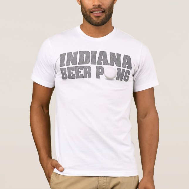 Camiseta T-shirt de Pong da cerveja de Indiana (Frente)