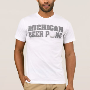 Camiseta T-shirt de Pong da cerveja de Michigan