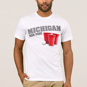 Camiseta T-shirt de Pong da cerveja de Michigan