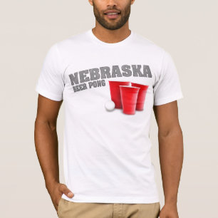 Camiseta T-shirt de Pong da cerveja de Nebraska