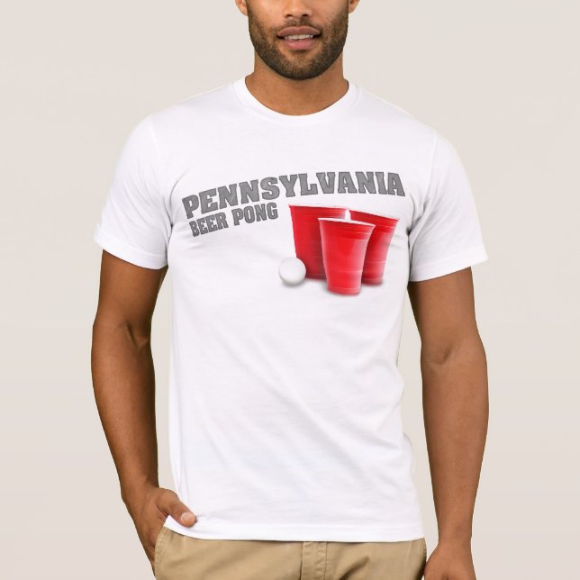 Camiseta T-shirt de Pong da cerveja de Pensilvânia (Frente)