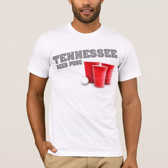 Camiseta T-shirt de Pong da cerveja de Tennessee (Frente)