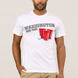 Camiseta T-shirt de Pong da cerveja de Washington
