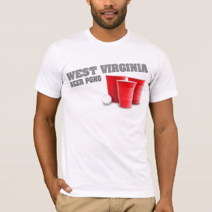 Camiseta T-shirt de Pong da cerveja de West Virginia