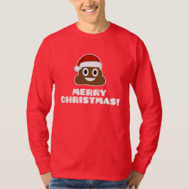 Camiseta T-shirt de Poo Emoji do Feliz Natal