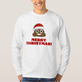 Camiseta T-shirt de Poo Emoji do Feliz Natal