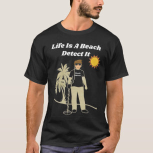 Camiseta T-Shirt de praia divertida com detecção de metai