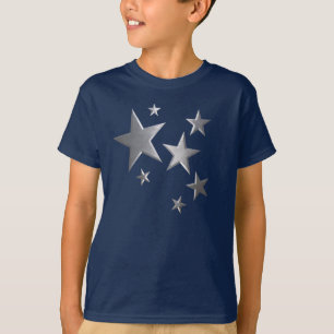 Camiseta T-shirt de prata do divertimento da estrela dos